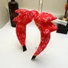 2026 Nueva Diadema con Lazo en Forma de Corazón para el Día de San Valentín Transfronterizo Diadema Dulce de Ala Ancha para Mujer para Salir Diadema Festiva