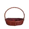 Cesta de Frutas Rattan Cesta de Flores para Presentear Cesta de Frutas Cesta de Mão para Frutas Cesta de Presente Embalagem Cesta de Bambu Trançado Cesta de Ovos