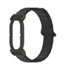Para Google Galaxy Fitbit Air Armor Marco Metálico para Reloj Correa de Silicona de Doble Color Magnética en Forma de I