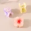 4cm Novo Clipe de Garra Pequeno em Formato de Flor Coração Petal Vendido Quente para Rabo de Cavalo Alto, Clipe Tiburón de Design de Nicho, Acessório de Cabelo Transfronteiriço para Mulheres