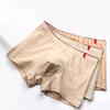 Roupa íntima de algodão puro, boxers listrados da moda masculina, shorts esportivos da moda, boxers confortáveis para jovens, tamanhos grandes