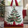 2026 Nuevo Bolso Tote Acolchado de Moda Navideño Estampado Digital Transfronterizo Bolso de Algodón Casual para el Trabajo