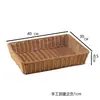 Prato de frutas inclinado de rattan, cesta de frutas de imitação de rattan, cesta de armazenamento de lanches, cesta de exposição de rattan, cesta de feira, cesta de exposição para casa de temporada