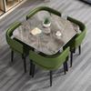 Rock Plate Light Luxury Storage Mesa de Jantar e Cadeira Combinação Pequeno Apartamento Moderno Simples Mesa de Jantar Doméstica Pequena Mesa Redonda Mesa de Jantar e Cadeira