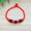 Pulseira com Cordão Vermelho Amuletos de Madeira Imitação Ano da Vida Masculino e Feminino Tecido à Mão Yiwu Joias da Sorte Presentes