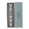 Cerâmica Gres Azul e Branco Porcelana Cerâmica Copo Individual Copo de Aroma Conjunto de Chá Kung Fu Copo de Chá Pintado à Mão Jingdezhen Copo de Chá Artesanal