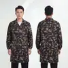 Abrigo de Camuflaje Ropa de Trabajo Logo Impreso Personalizado Manga Larga Protección Laboral Ropa para Almacén Fábrica Manejo de Alimentos y Piensos Abrigo Largo