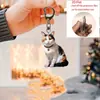 1 pieza Llavero de Acrílico - Decoración Impermeable, Llavero con Encantador Tema de Gato, Bolsa