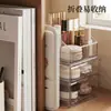 Espelho Dobrável Multifuncional Espelho de Maquiagem Suporte Dobrável Armazenamento Mesa de Dormitório Espelho para Retoque de Maquiagem Viagem Portátil Espelho Pequeno
