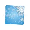 Suministros de decoración para fiesta de cumpleaños con tema de copo de nieve de invierno transfronterizos, banderín, globo, plato de papel, vaso de papel, juego de vajilla