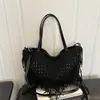Bolso Vintage con Borlas para Mujer, Bolso Elegante Versátil de Gran Capacidad, Nuevo Bolso Tote de Hombro Personalizado para el Trabajo