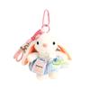 Lindo llavero de peluche de conejito, colgante para mochila escolar, joyería, lindo muñeco de dibujos animados, pareja, pequeños regalos al por mayor