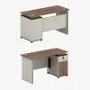Conjunto minimalista de mesa e cadeira executiva, sensação de luxo leve e de alta qualidade, mesa de computador para escritório individual, mesa de escrita, mesa de gerente