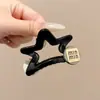 Pinza Dorada con Forma de Estrella Estilo Coreano para Mujer 2026 Modelo Nuevo Pinza de Pelo de Gama Alta Pinza de Tiburón Elegante para Recogido Accesorio para el Cabello