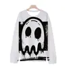 Camiseta de Manga Larga con Estampado de Elefante en Línea Minimalista, Top Redondo de Manga Larga Artístico y Creativo para Mujer