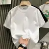 Camiseta de manga corta unisex de moda europea con pedrería de cielo estrellado, marca de tendencia, lujo ligero, camiseta de media manga de nicho para celebridades de internet