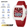 Reloj Juvenil Sanda Doble Zona Horaria Luminoso Multifuncional Unisex Electrónico Moda Tendencia Cronógrafo