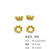 Plata 925 Chapada en Oro Corona Juego de Cuentas de Agujero Grande Anillo de Cuentas Pulsera DIY Hecha a Mano Collar Material de Joyería Accesorios