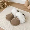 Pantuflas de Algodón para Niños 2026 Estilo Otoño/Invierno Unisex para Niños Pantuflas Peludas de Gamuza Calientes para Bebé Suela Suave Pantuflas de Piso