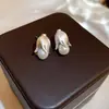 Pendientes de plata con baño de oro real, aguja cuadrada, borla de perla y circonita, pendientes de lujo ligero de alta gama, fabricante de pendientes vintage