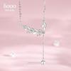 Colar de prata esterlina s925 com espiga de trigo Feminino Nicho de luxo leve Alto senso 2023 nova corrente popular para clavícula Seguro para pessoas de idade