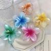 Secador de Cabelo à Beira-Mar ~ Cor Sereia Presilha Flor de Frangipani, Design Exclusivo, Super Fada Elegante, Estilo Férias Presilha Tubarão de Cabelo