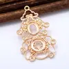 Zhongxing nuevo diy joyería 25*40mm colgante poroso coronas antiguas todos los accesorios para horquillas material para pendientes
