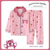 Fábrica atacado pijamas infantis feminino outono meninas cardigan roupas para casa terno infantil meninos conjunto de duas peças