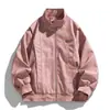 Nueva chaqueta de cuero de gran tamaño para hombre, ropa de trabajo de cuero PU, chaqueta de motorista de cuello alto para hombre de talla grande, popular en TikTok
