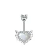 Anillo para el Ombligo Transfronterizo Europeo y Americano Corazón de Melocotón Mariposa Flor Circonita Clavo para el Ombligo Joyería para Piercings Corporales Más Vendida en Amazon