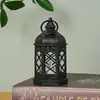 Enfeites de Explosões Transfronteiriças Vela Eletrônica LED Luz de Noite Vela Decorativa Vintage Lâmpada de Vento Hexagonal Lâmpada de Candelabro Europeu