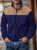 Chaqueta informal con cremallera en el brazo y cuello alto para hombre, de polar, de Amazon, para primavera y otoño, disponible en el mercado transfronterizo.
