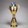 Trofeo de Metal Personalizado Taekwondo Baloncesto Fútbol Bádminton Competición Premios Creativos Regalo en stock Venta al por mayor