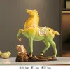 Enfeites de Cavalo de Bronze para Interior de Casa, Artesanato Criativo para Sucesso Imediato, Sala de Estar, Cavalo Alto, Decoração de Escritório