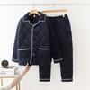 Pijama acolchado de forro polar coral Yiqi, traje cálido de tres capas extra grueso con forro de forro polar para invierno, ropa de casa de invierno RR