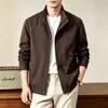Chaqueta de otoño para hombre transfronteriza, color liso, estilo old money, nueva chaqueta ejecutiva versátil con cuello alto para otoño