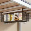 Estante de almacenamiento para litera de dormitorio, cesta colgante para suministros de estudiantes de dormitorio, estante para aperitivos, caja de almacenamiento para debajo del escritorio de cama de dormitorio sin perforación