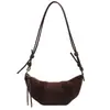 Bolso Frosted de Nicho Retro Casual Otoño e Invierno para Mujer Nuevo 2025 Versátil Bolso Cruzado de Hombro Único Bolso de Axila Bolso Croissant