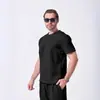Venta al por mayor transfronteriza de camisas casuales de manga corta para hombre con estampado oscuro de jacquard europeo y americano, en stock y admite dropshipping