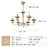 Lustre de vela estilo europeu LED ferro sala de estar estilo industrial lâmpada retro quarto villa de vidro sala de jantar lustre atacado