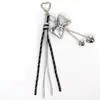 Pingente Laço Huayang Formato de Coração Cordão Pingente Decorativo para Bolsas e Chaveiros Série Miu Pingente de Laço para Bolsa