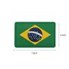 Fornecimento transfronteiriço spot Bandeira sul-americana Brasil adesivo para saco de selos de moral etiqueta de tecido braçadeira de PVC Velcro