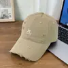 Gorra de Béisbol Bordada con Letras Estilo Coreano para Mujer, Nuevo Modelo de Primavera, Circunferencia de Cabeza Grande, Versátil, Gorra con Visera Desgastada para Mujer