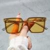 Gafas de Sol de Alta Gama Estilo Coreano para Mujer, Protección Solar, Montura Cuadrada, Que Muestran el Rostro, Gafas Pequeñas para Conducir, Bisagra Metálica para Hombre