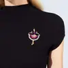 Broche Dança Menina de Ballet, Elegante da Moda, Acessórios de Casaco de Luxo Acessível, Broche Anti-Exposição de Corsage de Alta Qualidade