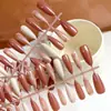 Folha de adesivo de unha gradiente de caramelo para unhas glitter pequeno livro vermelho explosões usar unha Eu unha pré-fabricada folha de unha postiça branca atacado