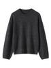 Suéter de Lana de Seda Estilo Perezoso para Mujer 2025 Otoño e Invierno Nuevo Suave Cera Hombros Descubiertos Cuello Redondo Casual Holgado Versión Amplia Suéter
