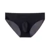 Ropa interior de seda helada para hombre de verano, una pieza, delgada, corte casual, pies planos, modelo de perforación 3D, ropa interior triangular tipo cápsula espacial
