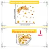 Variedad de Pegatinas de Mariposa para Ventanas con Plantas y Flores de Colores Otoñales para Puertas y Ventanas de Cristal, Pegatinas de Cristal de Adhesión Estática con Visibilidad Doble Cara