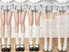 Meias Jk Estilo Japonês para Mulheres, Meias Finas de Veludo para Joelho Primavera e Verão, Versátil Estilo Doce Lolita, Adequadas para Combinar com Vestidos, Meias Longas Brancas